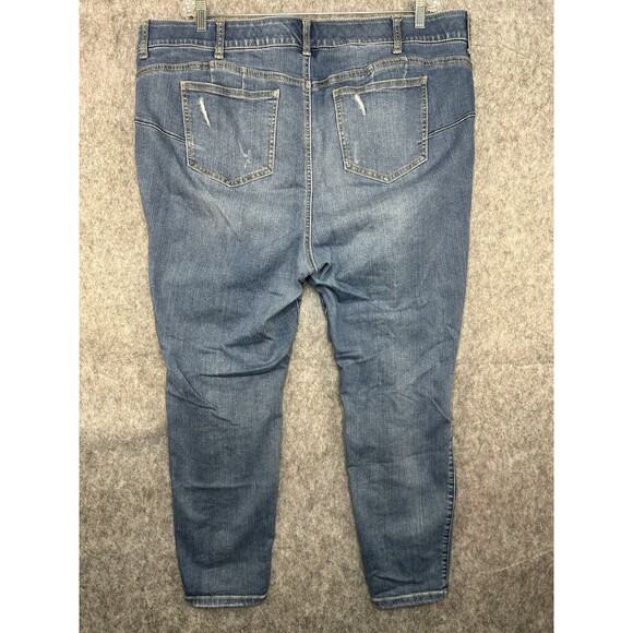 Torrid Women's 24R Premium Stretch Bombshell Skinny Ankle Denim Jeans Distressed - Picture 4 of 10